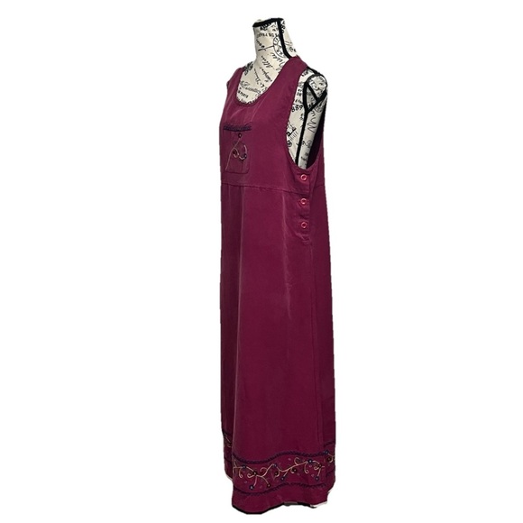 Vintage Y2k Amy K Su Purple Maxi Dress Teacher Grammacore Hippie Boho Artsy M - Picture 2 of 11